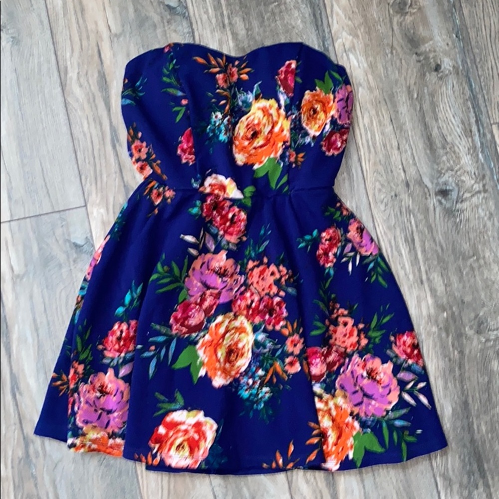 Blue romper dress